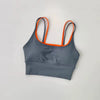 Shoulder Straps With Color Blocking Design Camisole Yoga Fitness Bra Mssza