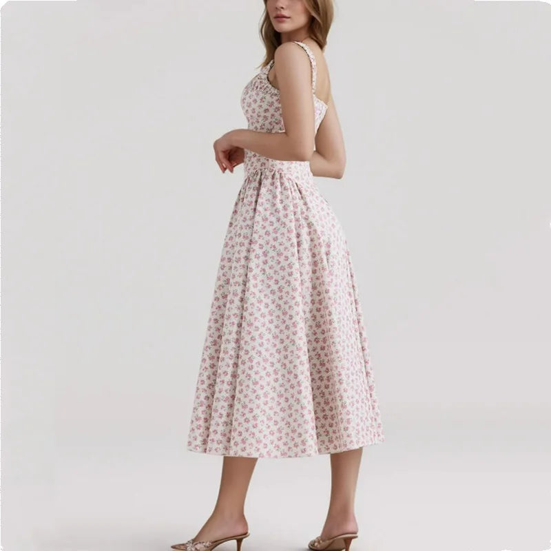 Floral Midi Dress Mssaz Desses