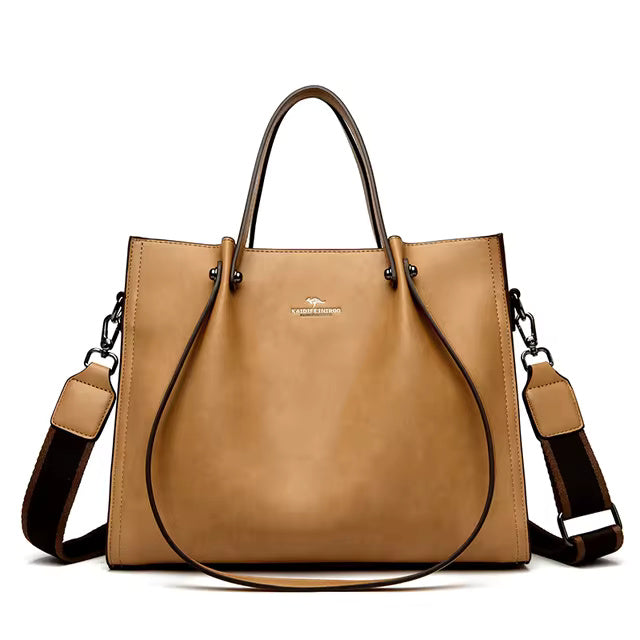 Luxury Designer 3 Layers High Quality Leather Handbags Mssza