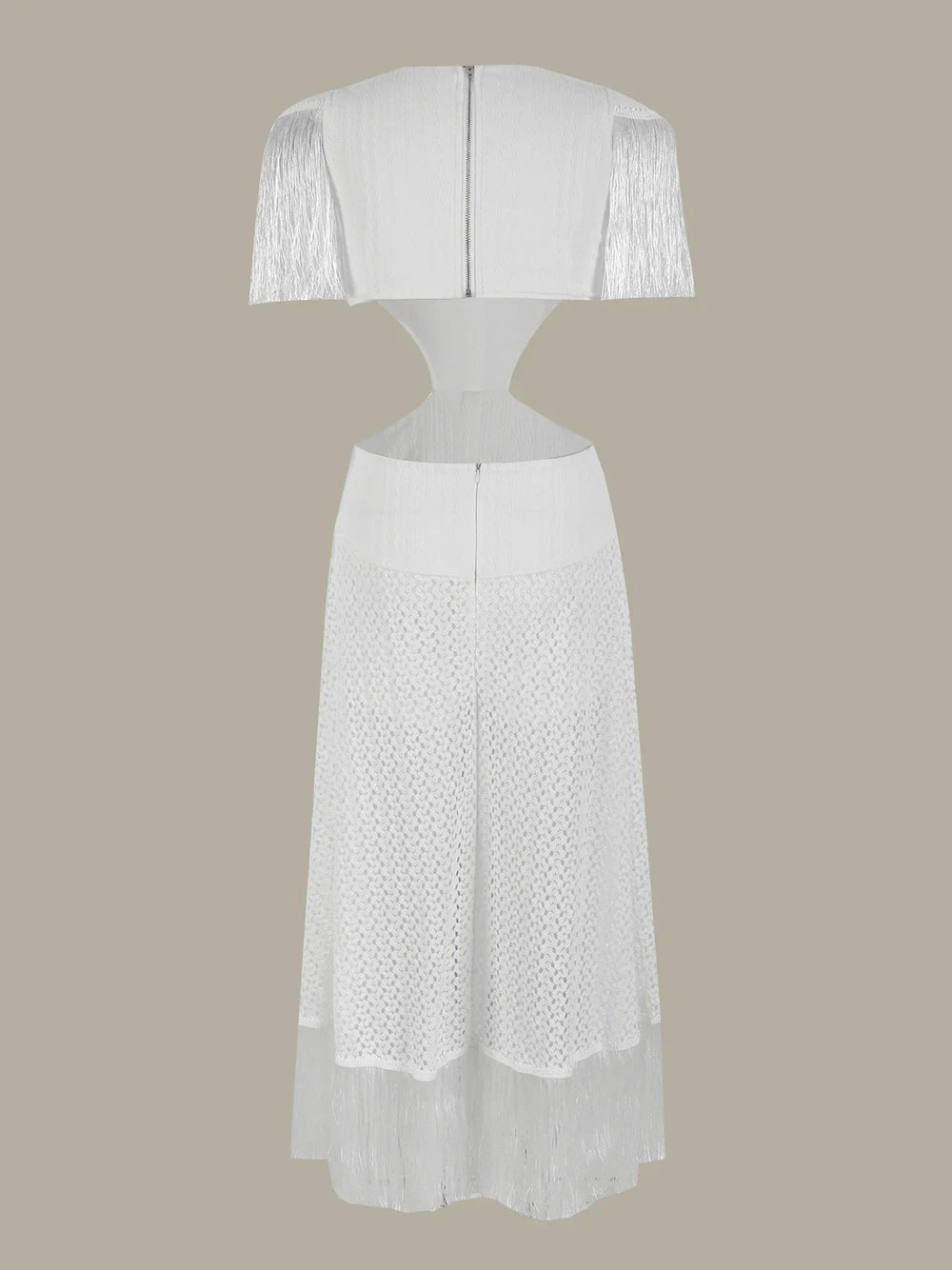 Deep V-Neck Tassel Long Party Dress Mssaz Desses