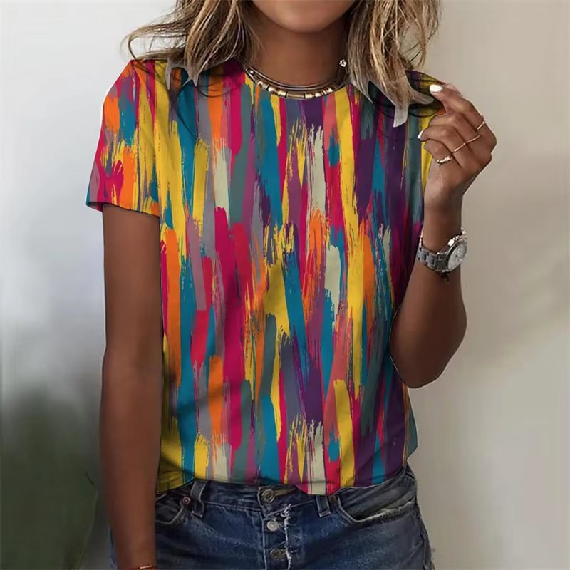 Elegant Casual Pretty 3D Print Scales T Shirt Mssza