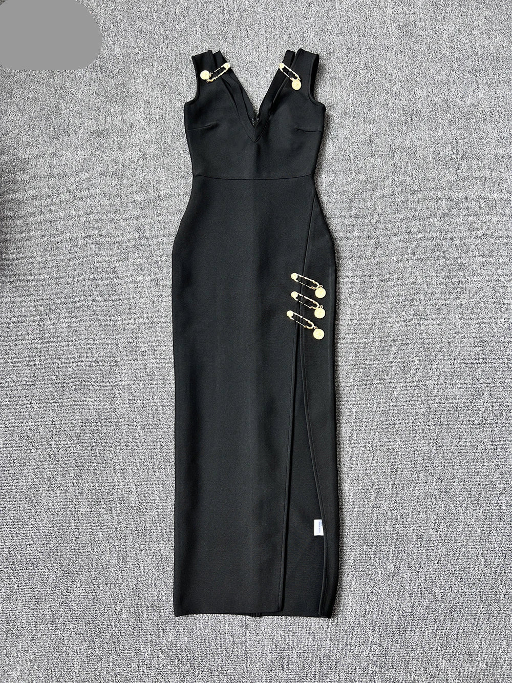 Sleeveless V Neck Bandage Long Dress Mssaz Desses