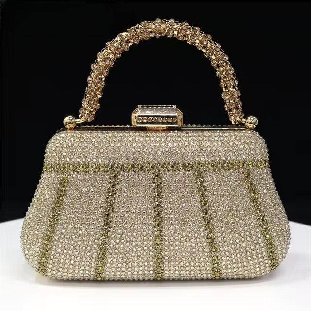 Three-Dimensional Rhinestone Embellished Mini Bag Mssza