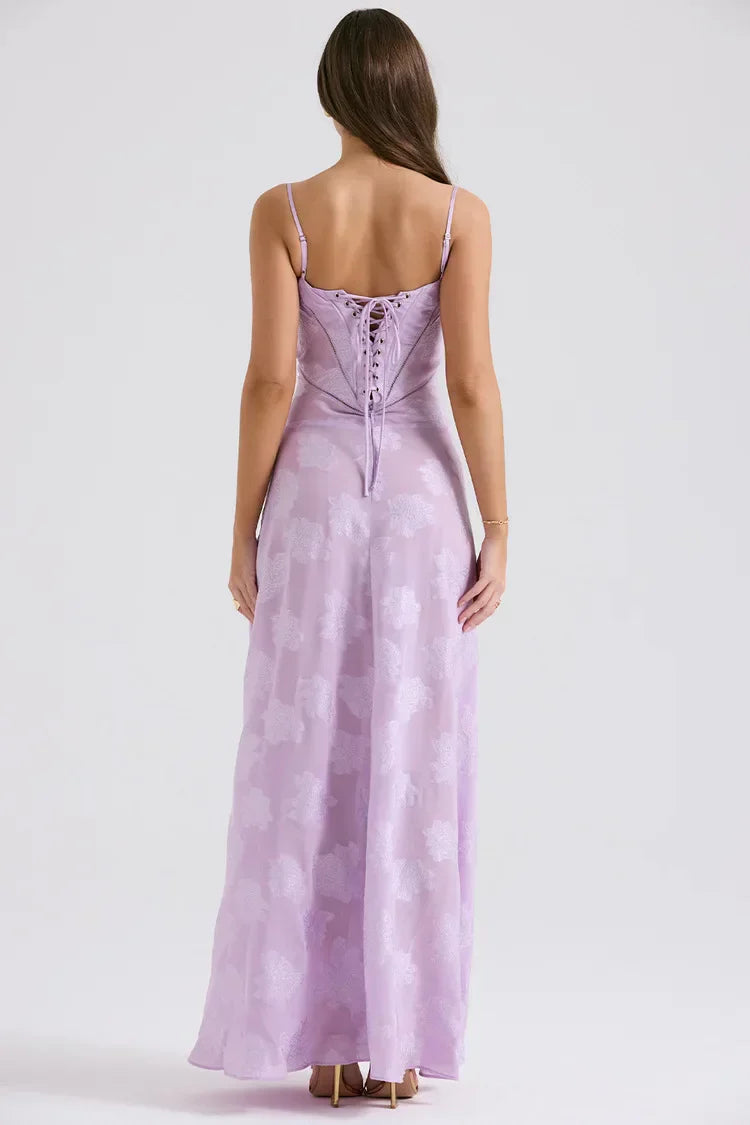 Long Sleeve Formal Deep V-Neck Evening Prom Gown Mssaz Desses