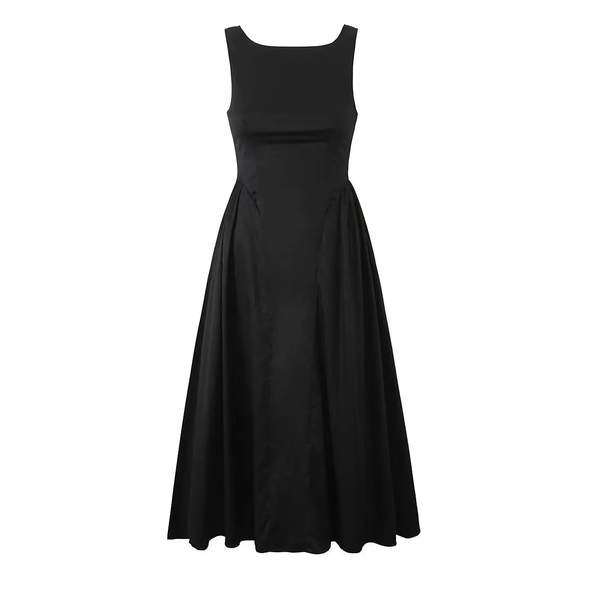 Solid Halter Backless Long Dress Mssaz Desses