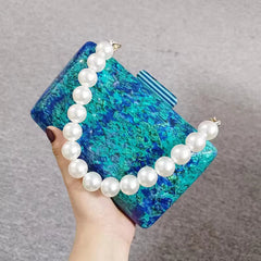 Acrylic Beaded Luxury Shoulder Clutch Mssza