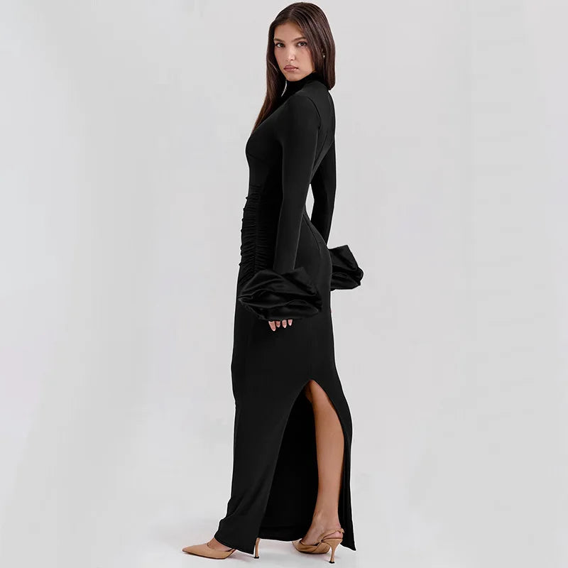 Bubble Long Sleeved Maxi Dress Mssaz Desses