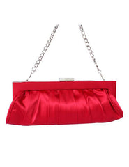 Satchel Shape Quilted Pleated Silk Woman's Evening Bag Mssza