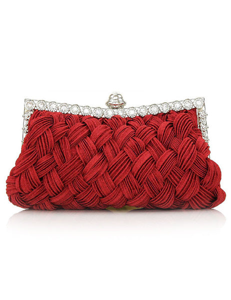 Satchel Shape Silk Evening Bag Mssza