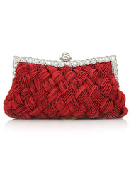 Satchel Shape Silk Evening Bag Mssza