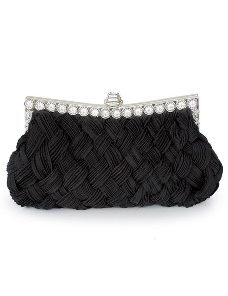 Satchel Shape Silk Evening Bag Mssza