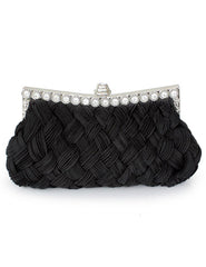 Satchel Shape Silk Evening Bag Mssza