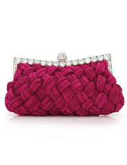 Satchel Shape Silk Evening Bag Mssza