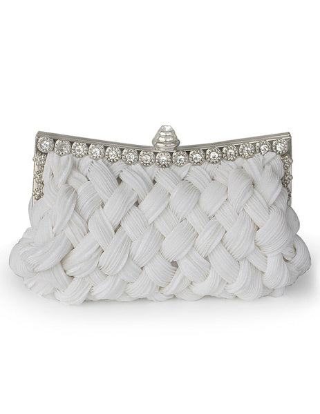 Satchel Shape Silk Evening Bag Mssza