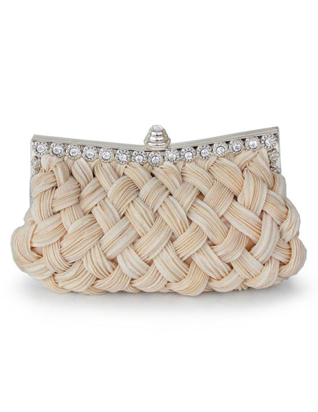 Satchel Shape Silk Evening Bag Mssza
