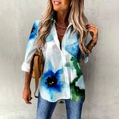 Vintage Comfortable Long Sleeve Street Button Loose Shirt Mssza