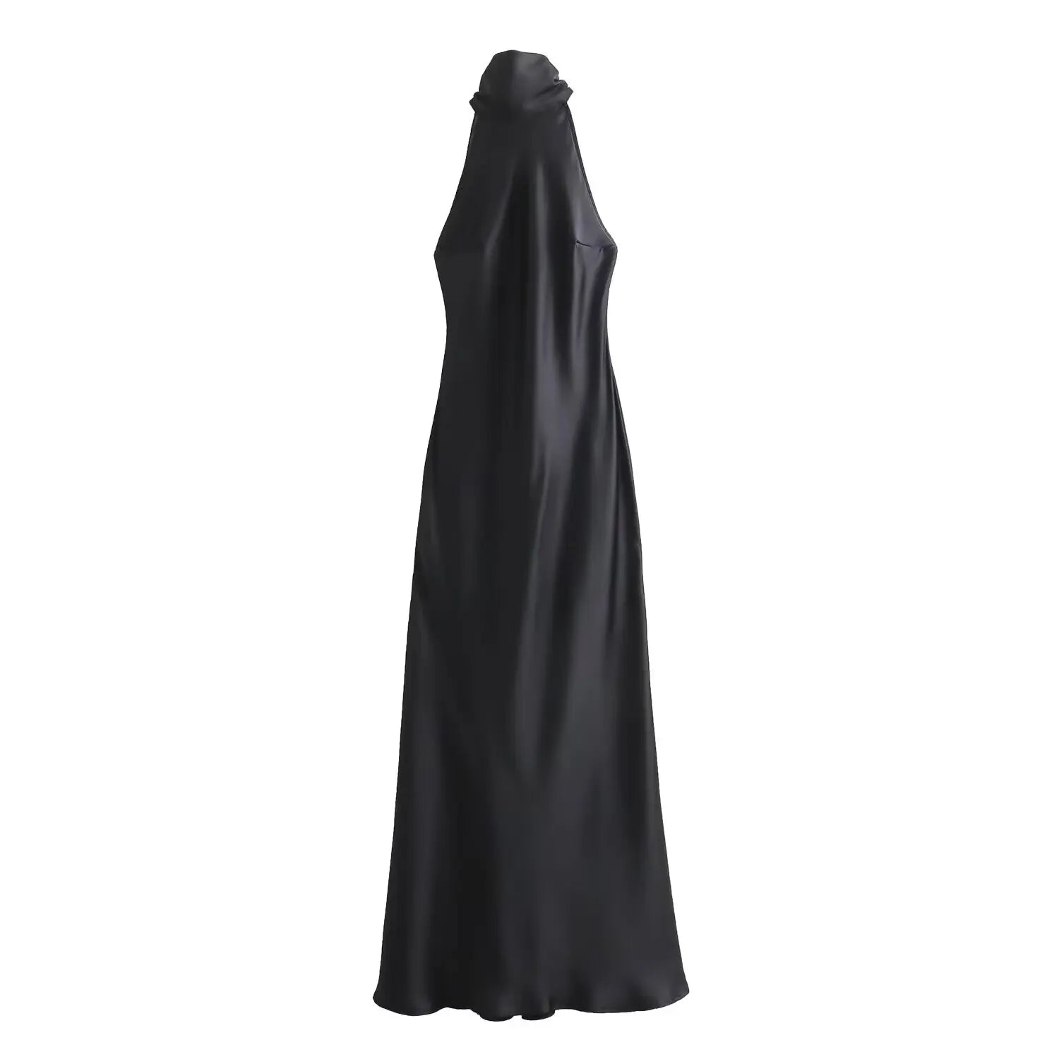 Solid Sleeveless Backless Bow Zipper Long Dress Mssaz Desses