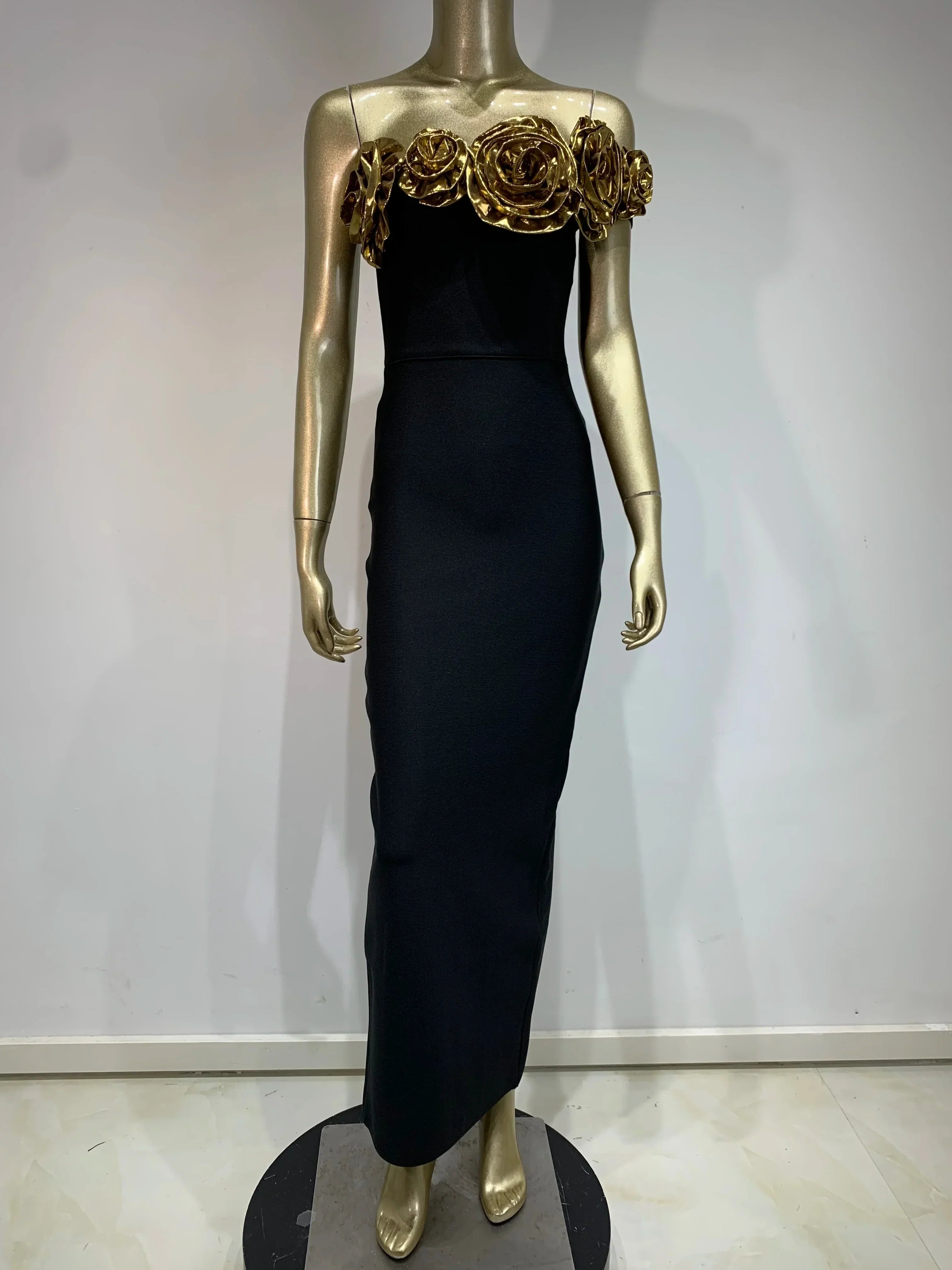 One Shoulder Flower Patchwork Maxi Dress Mssaz Desses