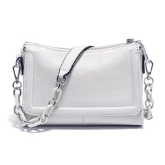 Acrylic Chain Soft Leather Top-handle Luxury Crossbody Bag Mssza
