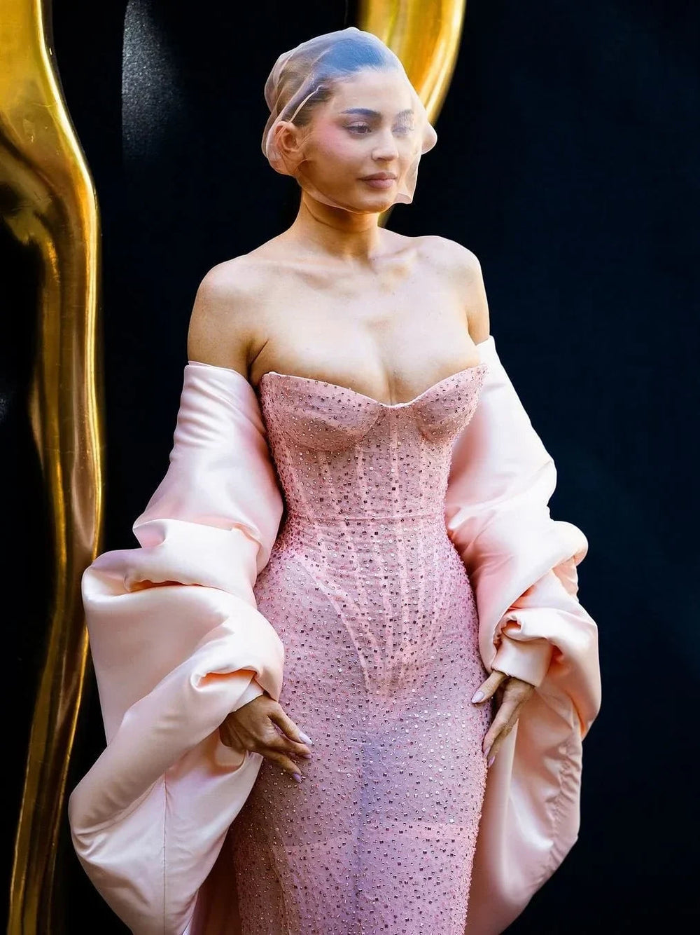 Pink Strapless See Through Long Dress Mssaz Desses