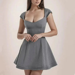 Cross Lacing up Back Mini Dress Mssaz Desses