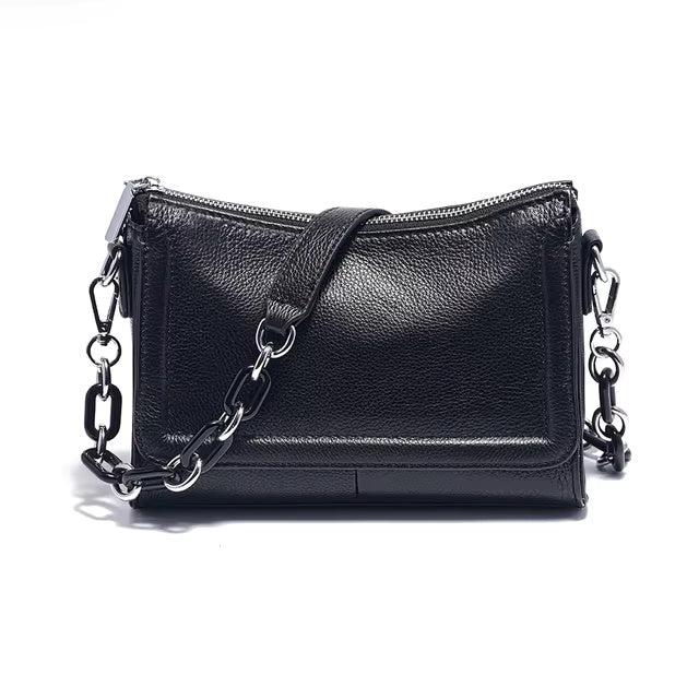 Acrylic Chain Soft Leather Top-handle Luxury Crossbody Bag Mssza