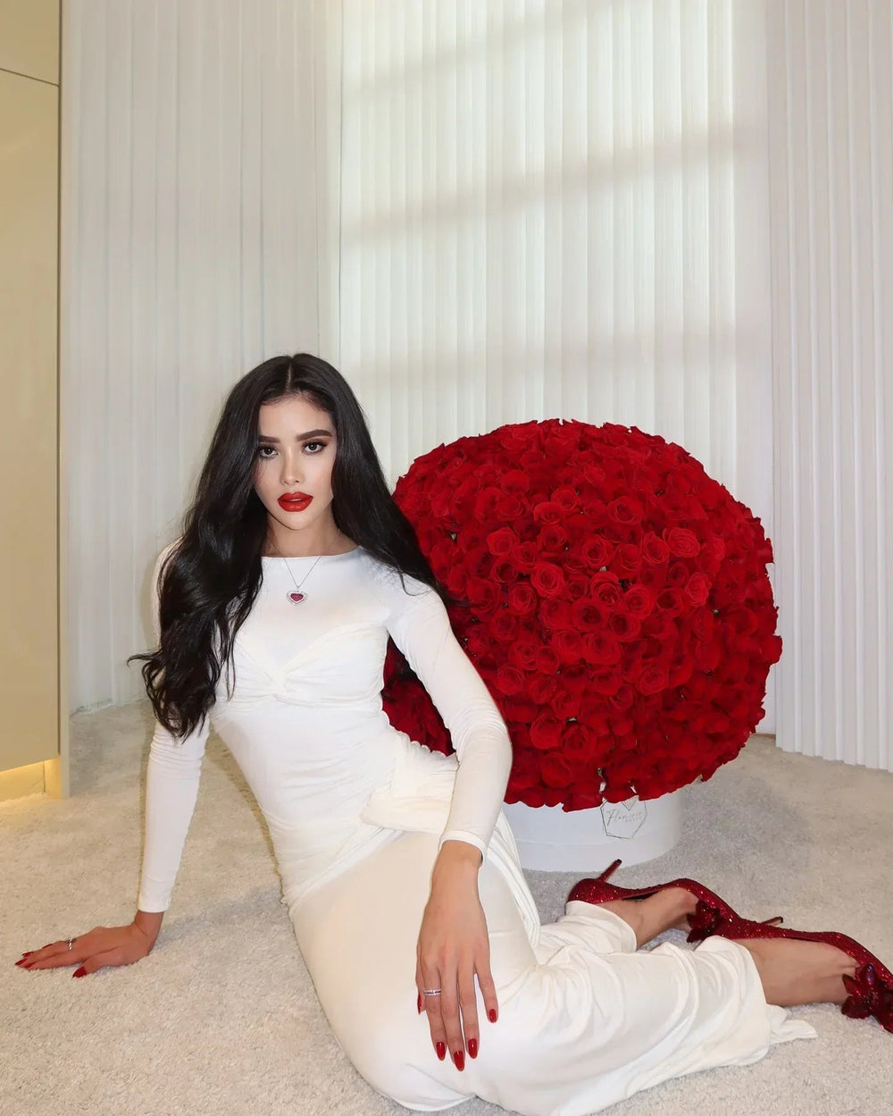 O-neck Long Sleeve Robe Maxi Dress Mssaz Desses