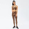 Plated Printing Snake Pattern Hip Lifting High Waist Slimming Bra Yoga Pants Set Mssza