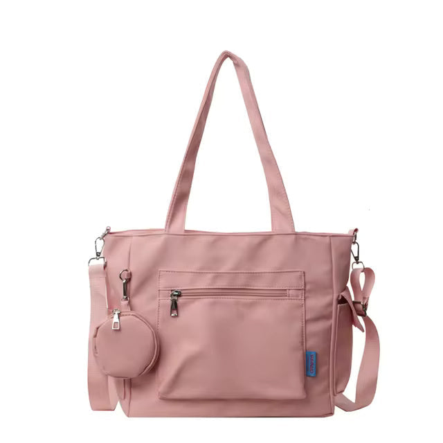 Lazy Style Canvas Composite Large Capacity Commuter Tote Bag Mssza