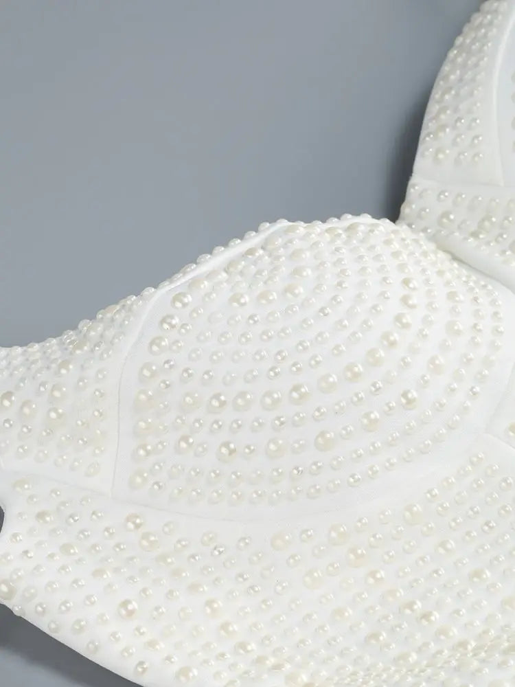 White Spaghetti Strap Diamonds Mini Dress Mssaz Desses