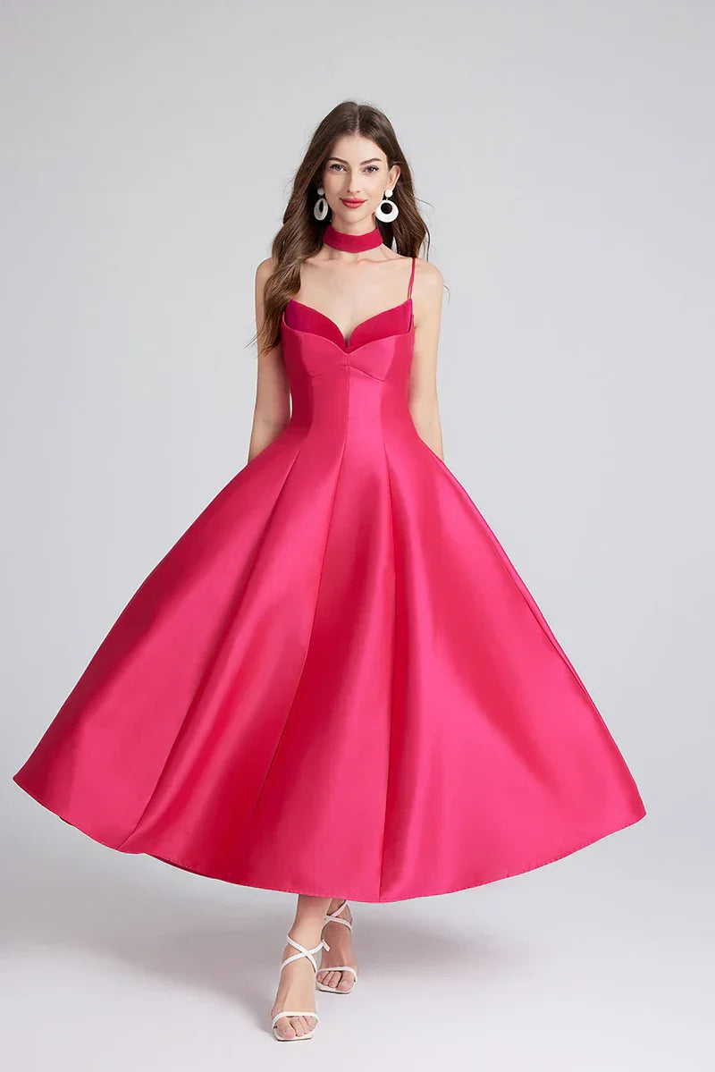 Chest Pad Wrap Corset A Line Pleated Halter Dress Mssaz Desses