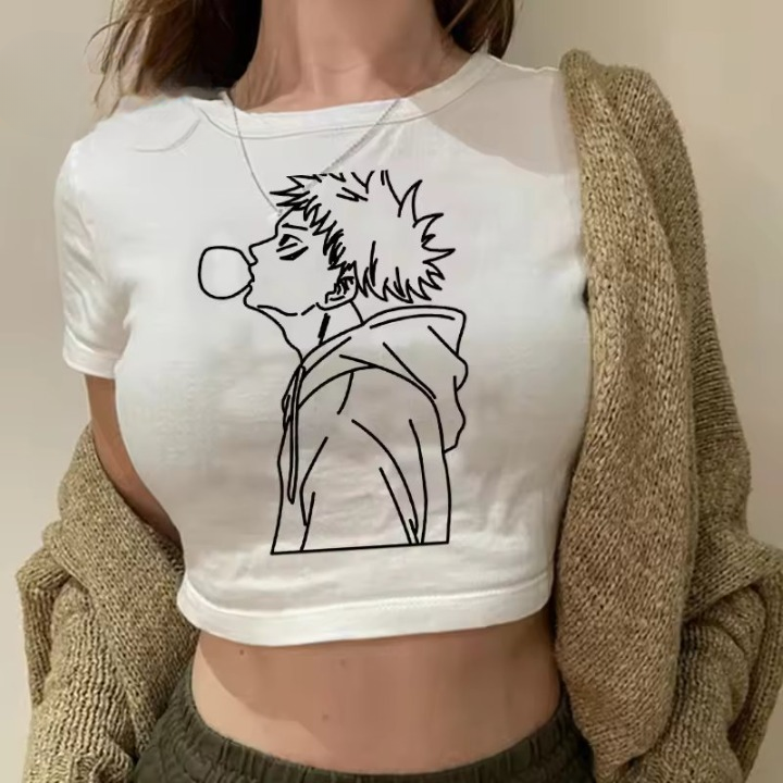 Anime Crop Top with Jujutsu Kaisen Vibes Mssza
