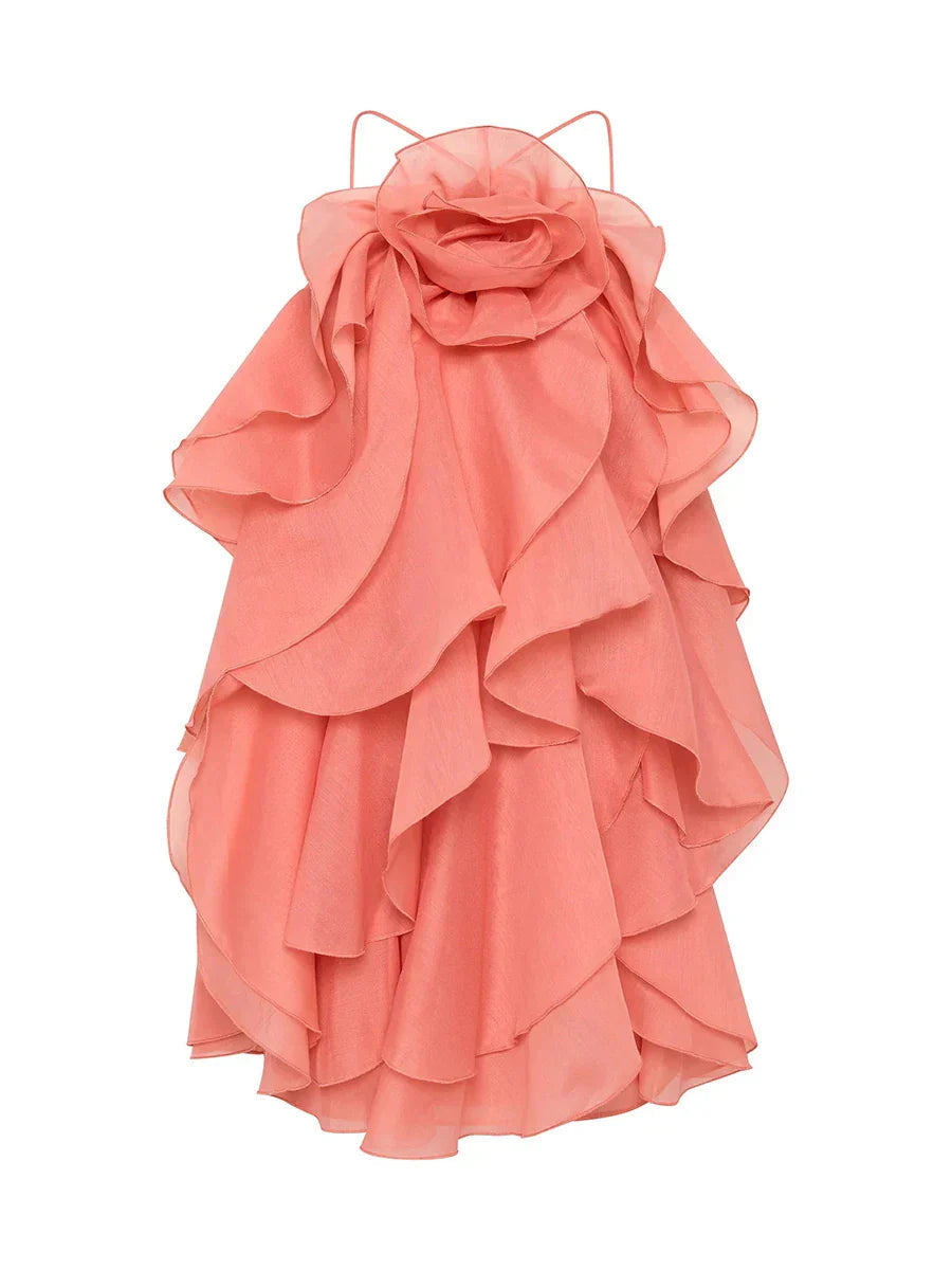 Solid Spliced Appliques Loose Mini Dress Mssaz Desses