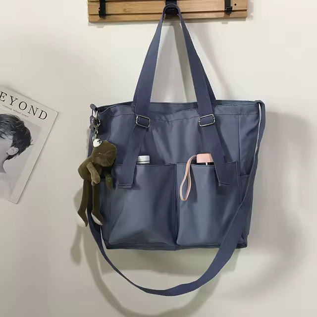 Casual Waterproof Large Capacity Tote Bag with Frog Mssza