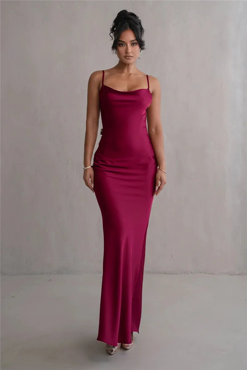 Floral Draped Open Back Spaghetti Strap Maxi Dress Mssaz Desses