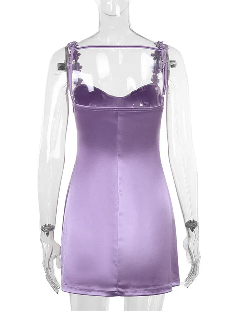 Spaghetti Strap Mini Dress Backless Bodycon Party Wear Mssaz Desses