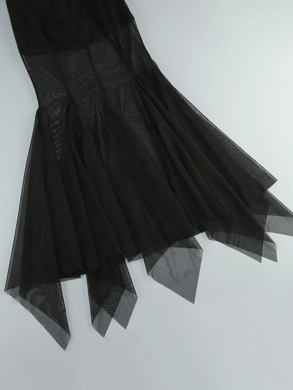 Off The Shoulder Mesh Folded Scarf Maxi Dress Mssaz Desses