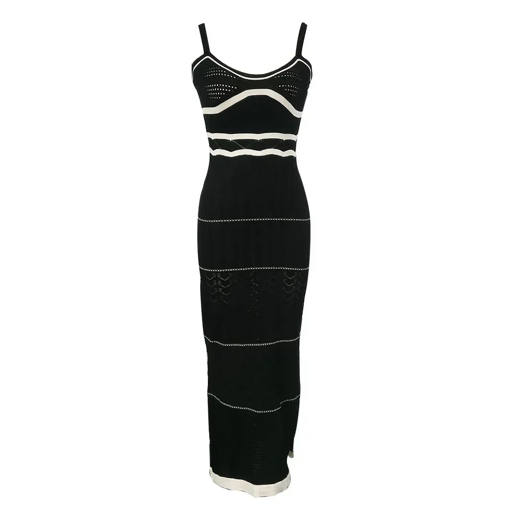 Striped Knit Midi Dress Mssaz Desses