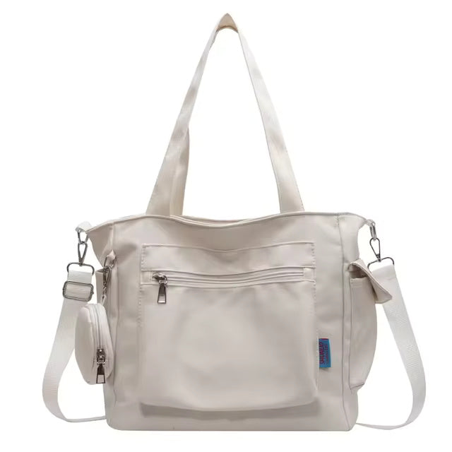 Lazy Style Canvas Composite Large Capacity Commuter Tote Bag Mssza