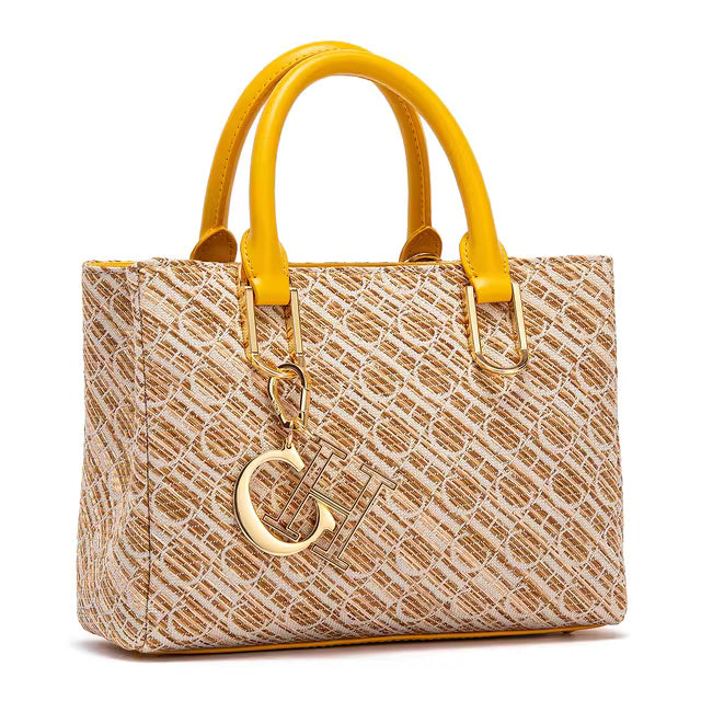 Apricot Texture Large Capacity Business Tote Bag Mssza