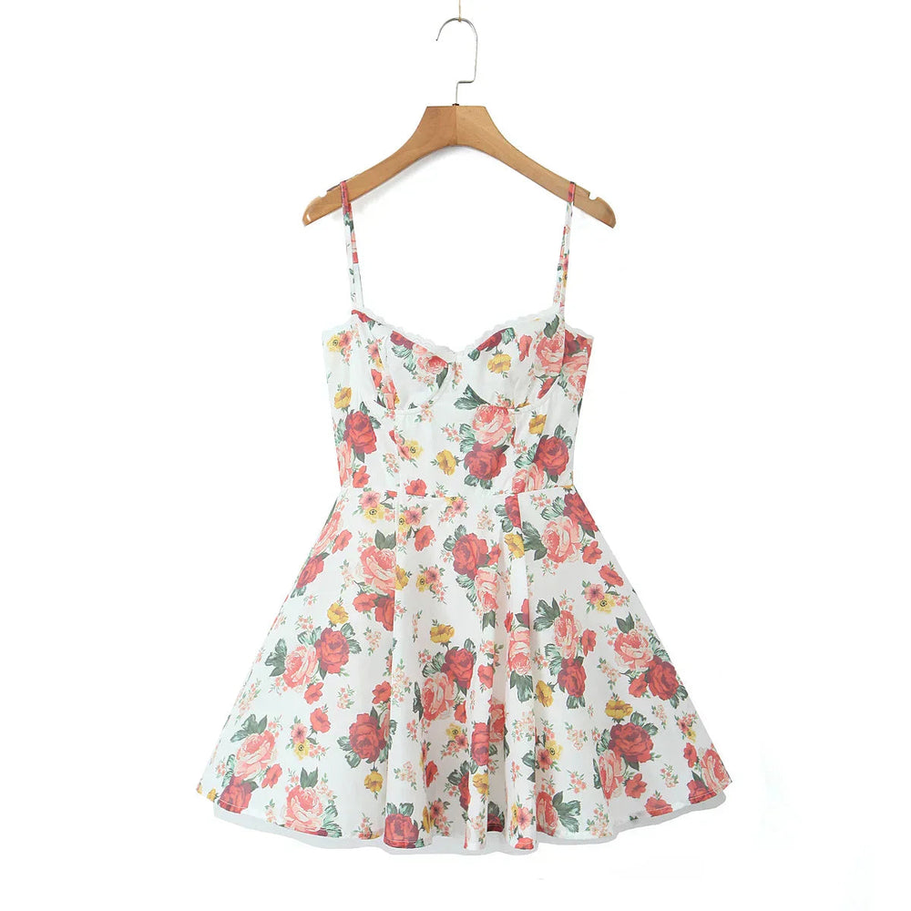 Floral Corset Mini Dress Mssaz Desses
