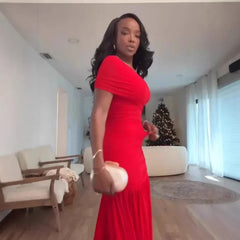 One Shoulder Mesh Solid Maxi Dress Mssaz Desses