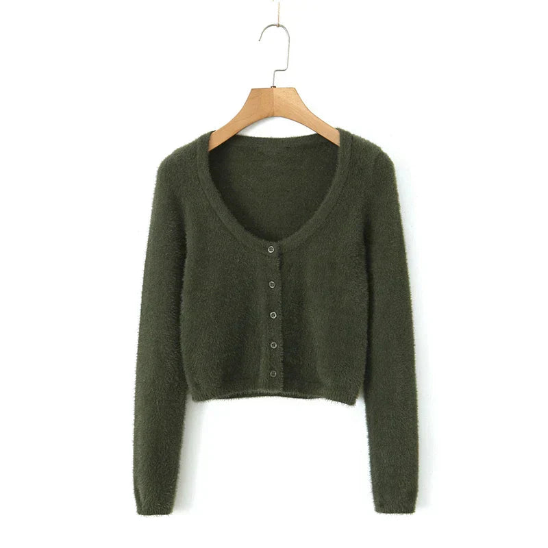 Knitted Cardigan With Camisole Dress Two-piece Set Mssaz Desses