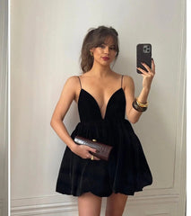 Velvet Deep V Neck Mini Lantern Dress Mssaz Desses