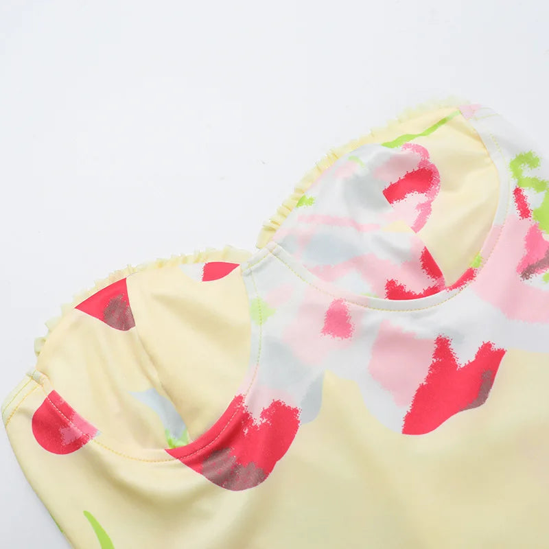 Printed Off-Shoulder Backless Party Dress for Women Mssaz Desses