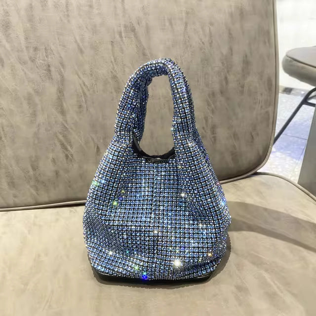 Rhinestone Shiny Crystal Luxury Designer Clutch Bag Mssza