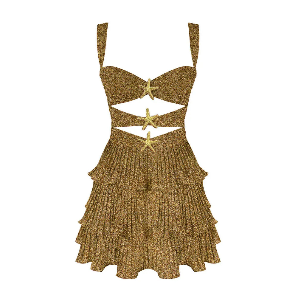 Cover Up Skirt Geometry Printed Two-Piece Beach Dress Mssaz Desses