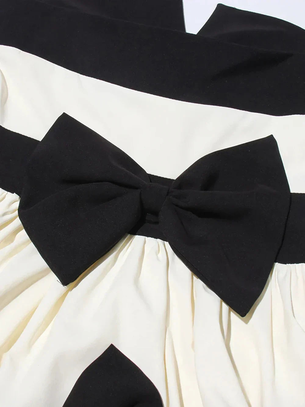 Colorblock Patchwork Bow Strapless Long Dress Mssaz Desses