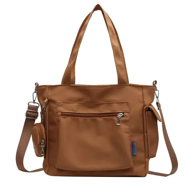 Lazy Style Canvas Composite Large Capacity Commuter Tote Bag Mssza