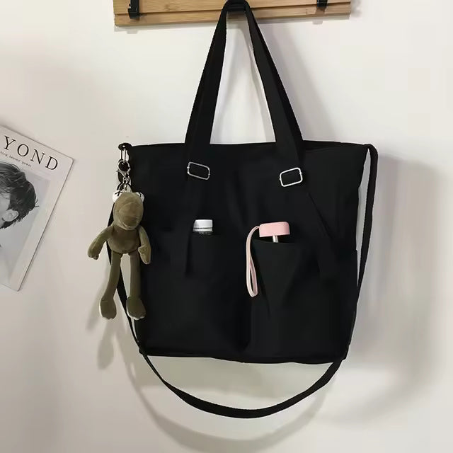 Casual Waterproof Large Capacity Tote Bag with Frog Mssza